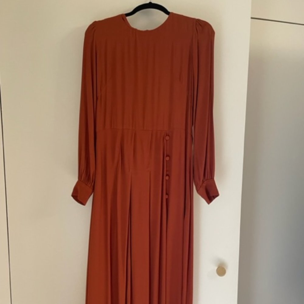 & Other Stories, Rust Maxi Dress with Side Slit